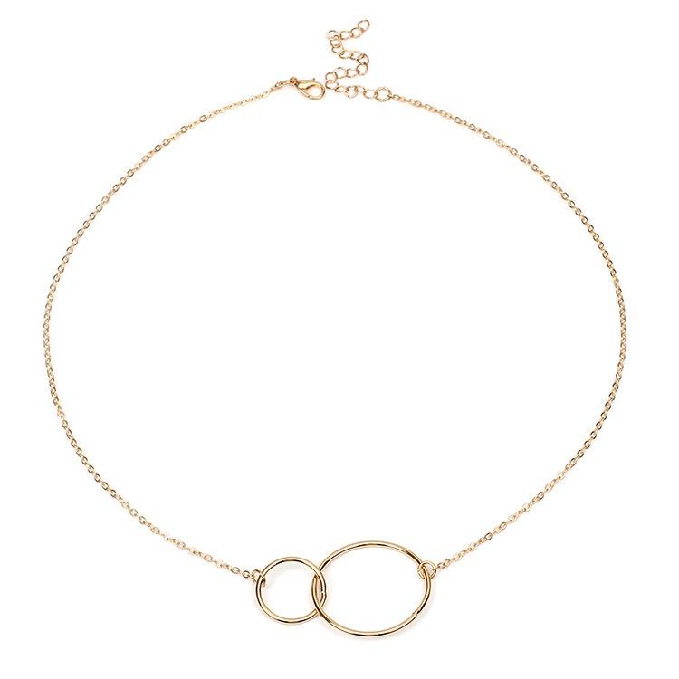 

Модний ланцюжок для ключиць Проста геометрія Індивідуальний розмір Коле намисто Індивідуальні універсальні ювелірні вироби золотий