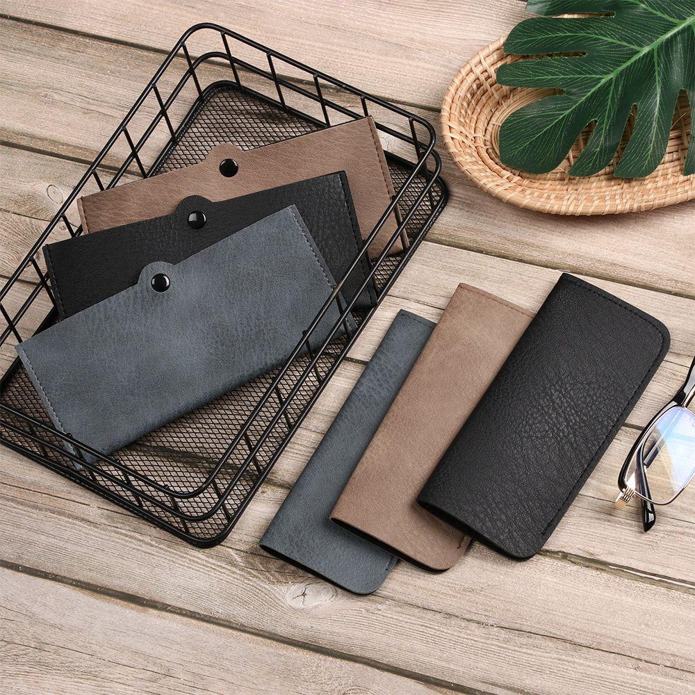 Portable Soft PU Leather Reading Glasses Pouch Glasses Case Eyeglasses Sleeve Eyewear Protector