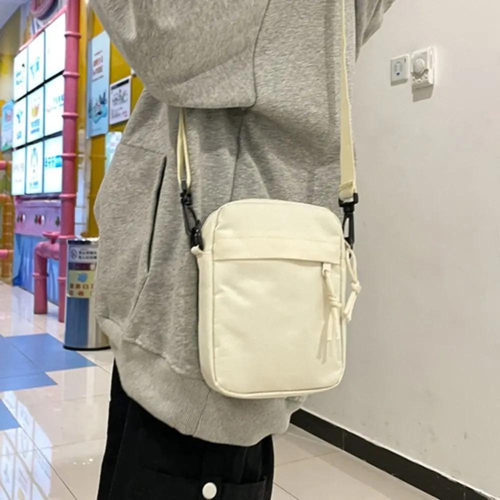 Women's Crossbody Bag Trend Oxford Shoulder Handbag Korean Solid Color Student Phone Bag Simple Shopper Bags Messenger Purse