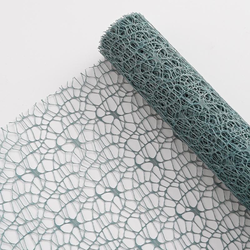 Flower Packing Mesh Fabric, Classic Rose Bouquet DIY Material, Large Hole Jacquard Floral Wrapping Net