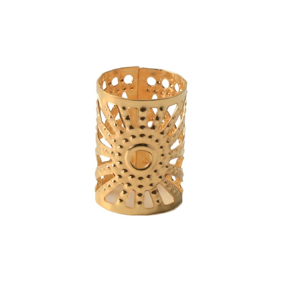 5pcs Hair Braiding Dreadlocks Beads Dread Locks Hair Braid Tubes Hollow Out Hair Ring  for Braids