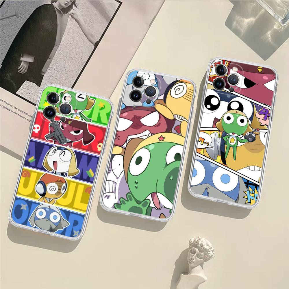 Keroro Frog Cool Gunsou Sergeant Phone Case For IPhone 17 16 15 14 13 12 11 Pro XS Max Plus Soft Silicone Cover