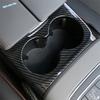 ABS Carbon Fiber Look Water Cup Holder Cover Trim For Citroen C5 Aircross 2018 - 2024 Teacup Mouldings Interior Accessories