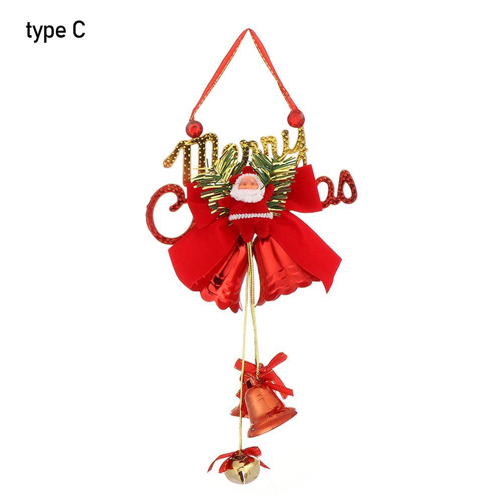 

Украшение на дверь, рождественская подвеска, рождественское украшение, подарочная елка, подвеска Санта-Клауса, маленький колокольчик, рождественский декор