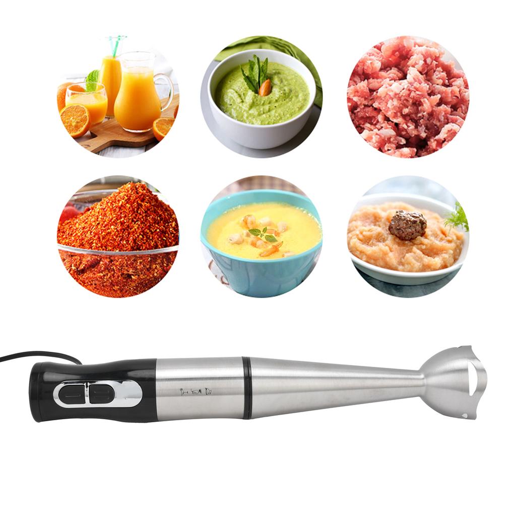 Frullatore per Alimenti Elettrico Portatile in Acciaio Inossidabile Mixer Utensile da Cucina Domestico