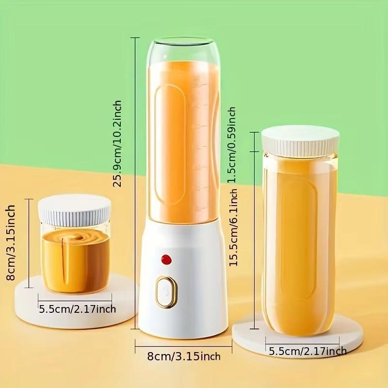 Portable charging juicer, multifunctional USB charging, suitable for dormitory, travel and outdoor use.