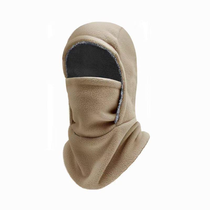 

Unisex Fleece-Lined Pullover Hat: Warm, Windproof, All-in-One Face & Neck Protection for Cycling and Outdoor Activities in Autumn & Winter. хакі