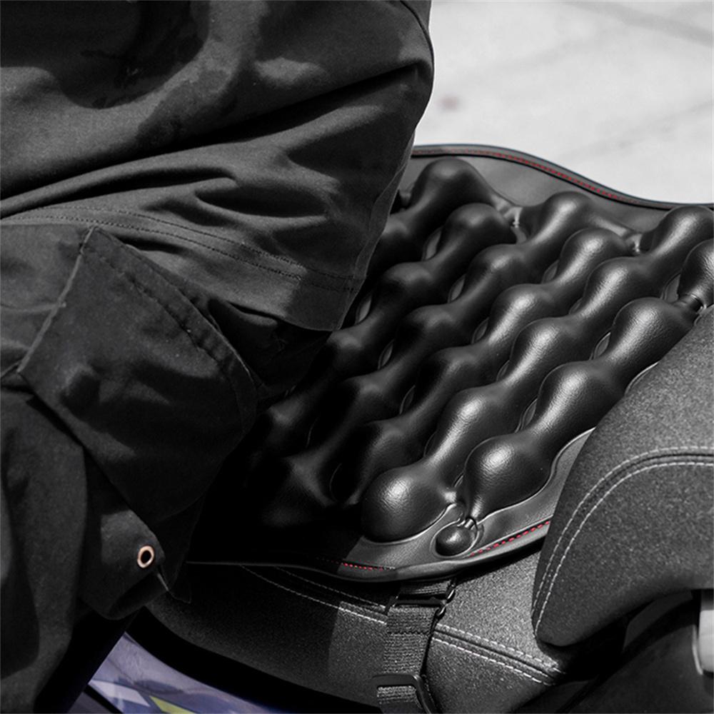 3D Motorcycle Seat Cushion Airbag Cushion Anti Slip Seat Cushion Decompression Massage Seat Cushion Shockproof Pads Press Inflating Cushion