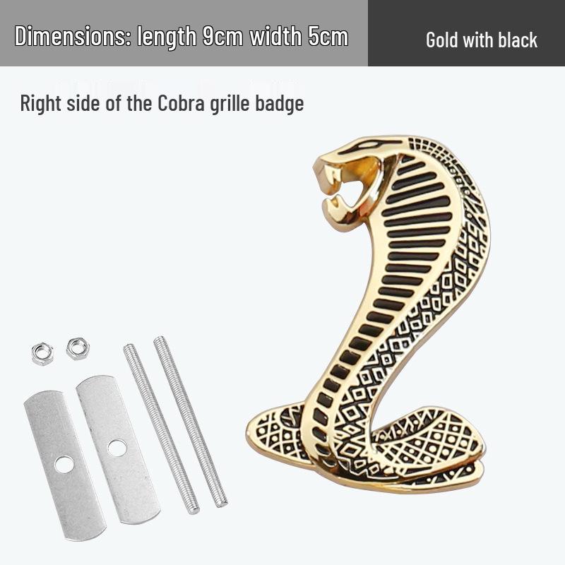 Cobra Snake Metal Grille Emblem for Ford Mustang