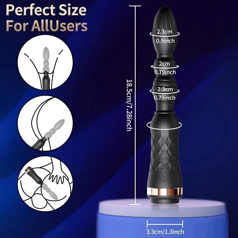 Anal Plug Vibrator for Women G-Spot Clit Stimulation Anal Beads Prostate Massager Butt Plug Female Masturbation Adult Sex Toys