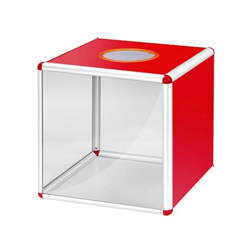 Clear Acrylic Raffle Box, Single Clear Side, Ballot Box, Transparent, Event Goods, Assembled, Year-End Party Supplies
