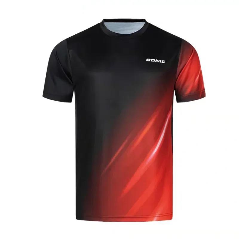 Tricou de tenis de masă pentru bărbați cu imprimeu 3D Tricou de vară respirabil pentru bărbați pentru badminton Top cu mânecă scurtă cu uscare rapidă