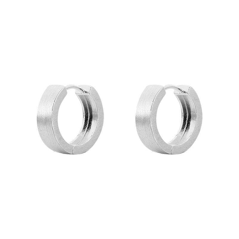 Geometric Round Hoop Earring for Women Trendy Brass Silver Plated for Wedding Party Fine Jewelry