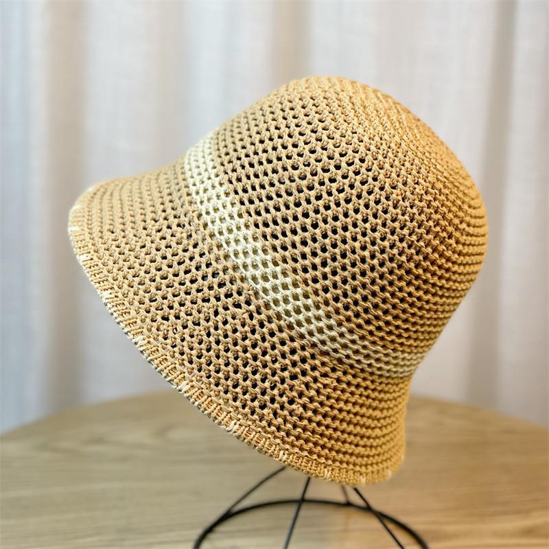 Fashionable Round Top Wide Brim Fisherman Hat For Women Ideal For Sun Protection And Breathability