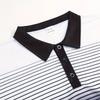 Men’s T-shirt: Summer Business, Fashion, Casual and Sports Short-sleeved Striped Printed Collared Polo Shirt