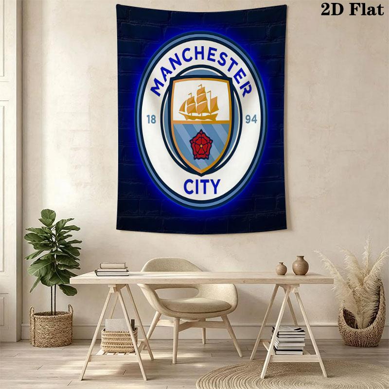 Etihad MCFC GroundWall Hanging Printed Fabric Blanket Decorative Tapestries for Bedroom Living Room Home Decor