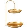 Nordic Iron Art Tray 3 Layer Fruit Plate Creative Candy Dish Coffee Table Plate Multifunctional Storage for Home
