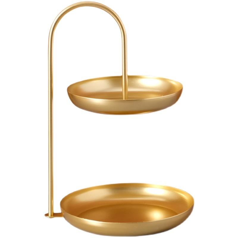 Nordic Iron Art Tray 3 Layer Fruit Plate Creative Candy Dish Coffee Table Plate Multifunctional Storage for Home
