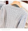 Damen Große Größen Lockerer V-Ausschnitt Strickpullover, Brustumfang 150/160 cm, 200-350 Jin, Stil 8069