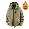 Men's Detachable Hat, Winter Cotton Coat, Thick Cotton Jacket with Plush Insulation, Warm Cotton Coat, and Cold Resistant Men's Jacket