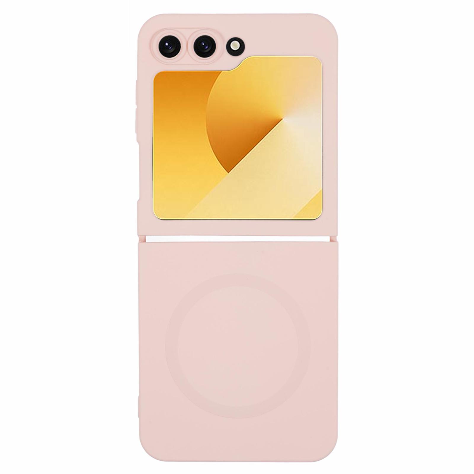 

For Samsung Galaxy Z Flip7 FE 5G/Z Flip6 5G Case Compatible with MagSafe Shockproof TPU Phone Cover Pink