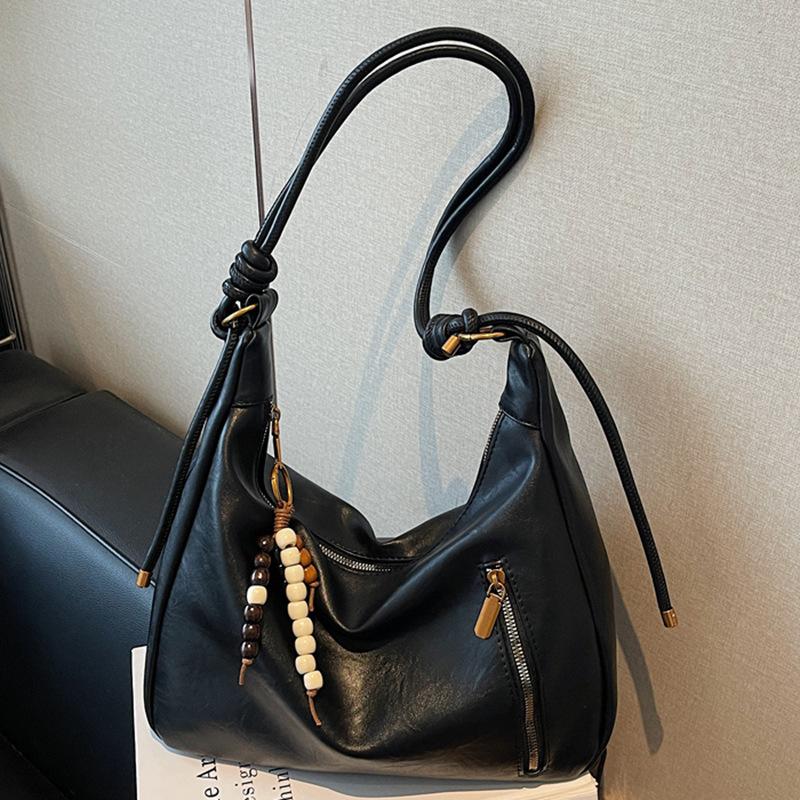 Retro Commuter Large-capacity Tote Bag Women's 2025 New Casual Shoulder Crossbody High-value Fashionable Shoulder Backpack