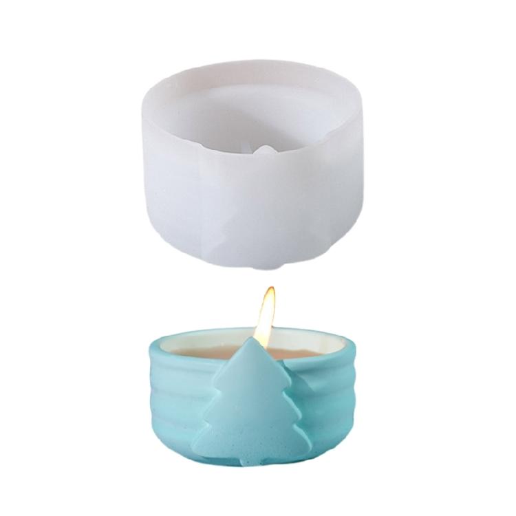 Silicone Resin Molds Jewelry Box Molds Christmas Theme Craft Mold Silicone Candle Base Molds Suitable for Candle Holder
