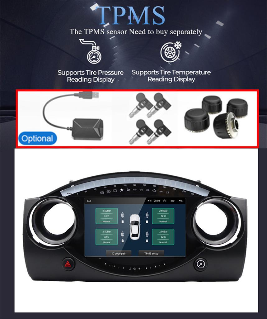 9'' 4+32GB Stereo Radio GPS Navi FM For BMW Mini / Mini Cooper 2000-2008 Carplay
