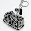 Crystal Rhinestone Tassel Dice Keychain: Stylish Bag Ornament & Fashion Gift for Girls