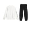 Li Ning Letter Print Round Neck Long Sleeve Sweatshirt And Casual Sports Pants Set Unisex Activewear AKLTD71-1+-AWDT607-7