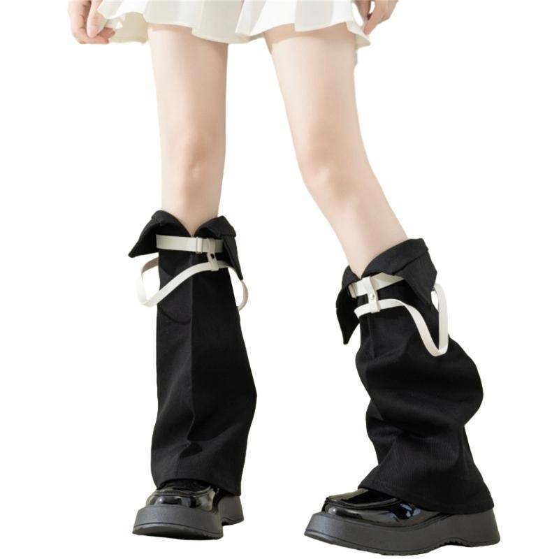 Subkultur Beinstulpen für Damen Mädchen Y2K Beinstulpen Süße Coole Lange Socken Gothic Harajuku Beinwärmer Kniehohe Socken
