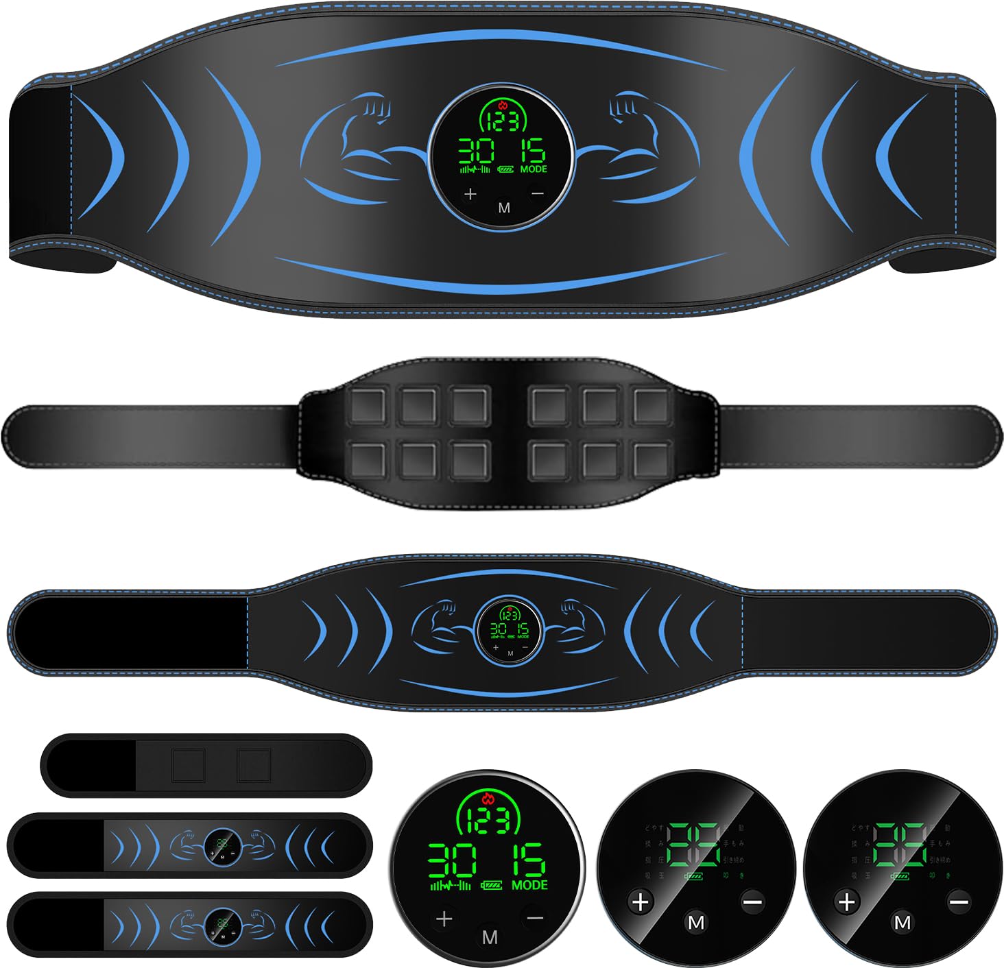 

Strongest EMS Abdominal Muscle Training Belt with Calorie 3 12 Conductive Strength Arm Abdominal Muscle Training Abdominal Muscle Training USB синий