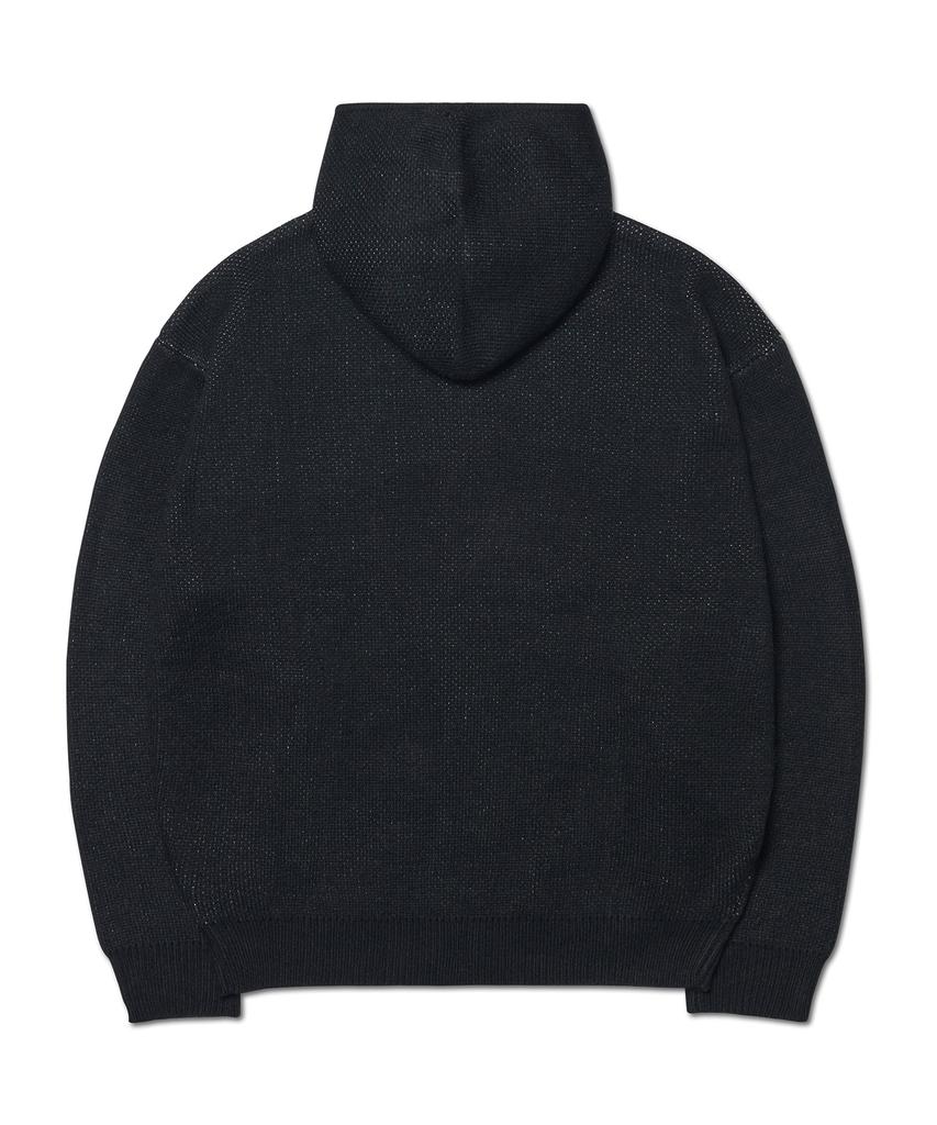 Nomanual Nm Skull Hand Cowichan Hooded Zip-Up - Black