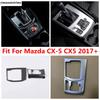 LHD RHD Car Gear Shift Shifter Box Panel Cover Trim Stainless Steel / ABS Accessories Interior For Mazda CX-5 CX5 2017 - 2024