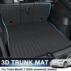 For Tesla Model Y 2024 Front Rear Trunk Mat TPE Lower Storage Box Pads Protective Cover Cargo Liner Trunk Tray Floor Mat