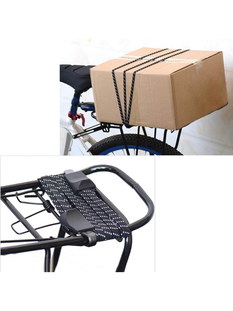 4 szt. Rowery Rowerowe liny bungee 3 w 1 Pasek Lina Elastyczna z dwoma plastikowymi kapturami Pasek mocujący rowery 70 cm/27,55''