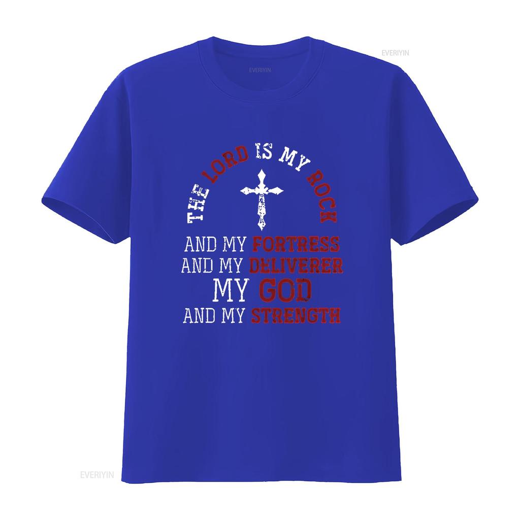 Womens My God And Strength Jesus Lord Devotee Bible Prayer T Shirt Black Large vintage Washed Casual Versatile Stretched homme