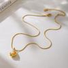 Stylish freshwater pearl versatile high-end necklace personalized simple titanium steel gold-plated