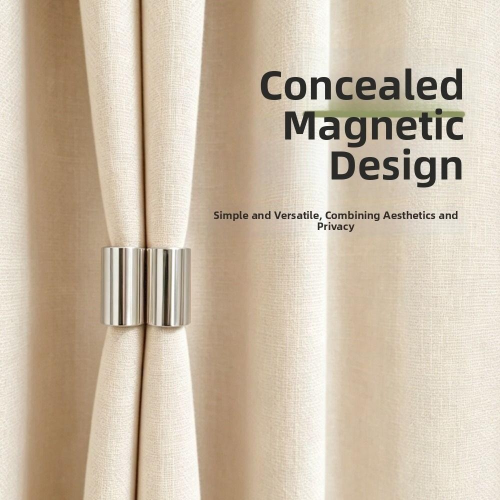 1/5Pair Detachable Magnetic Curtain Clips Drill Free Curtain Holders Office Curtains