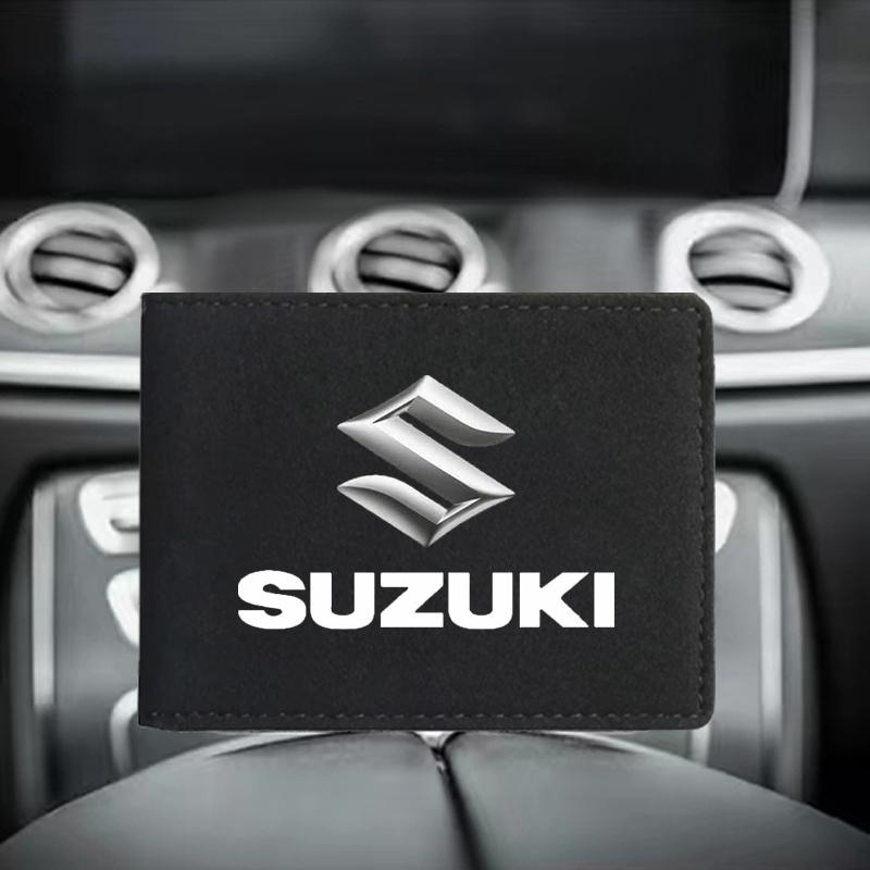 1Pcs Car Emblem Driver License Cover ID Credit Card Holder for Suzuki Swift SX4 Samurai Sport Jimny Grand Vitara Alto GW250 Splash Swace
