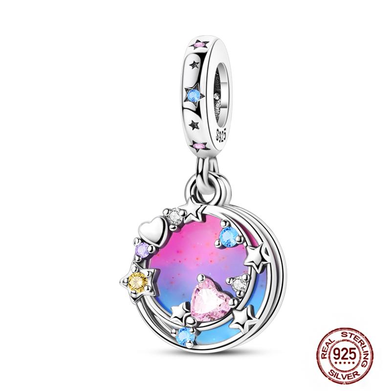 Pink Butterfly Charms Beadscopper Original Heart-Shaped Dog Paw Travel Charm Fit Bracelets Pendant For Women Jewelry Making