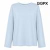 Sheer Solid Long Sleeve T shirT gq8Ts030f