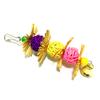 Pet Bird Parrot Rattan Ball Bell Swing Hanging Climbing Cage Decor Bite Chew Toy