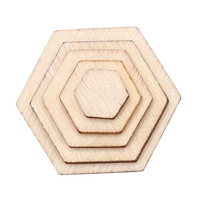 100 pezzi di legno esagonale grezzo naturale fai da te decorazioni artigianali ornamenti matrimonio
