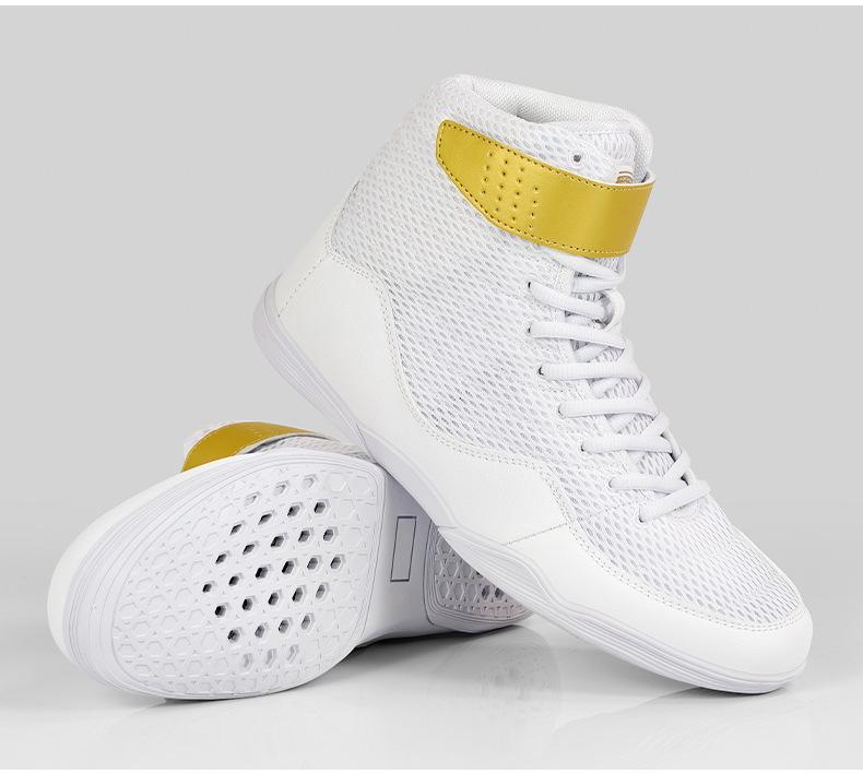 Sanda High Top Boxing & Wrestling Shoes - Unisex Shock Absorption for Training & Fitness