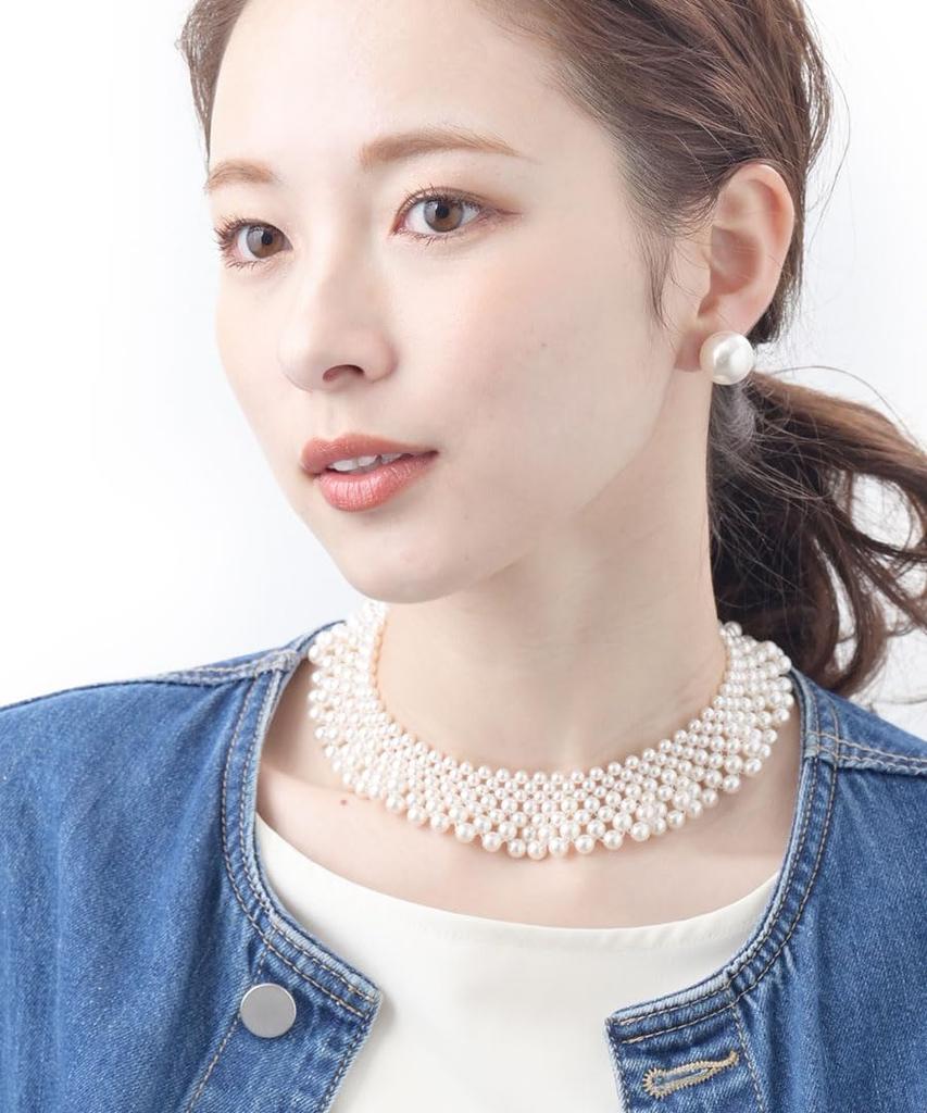 [VINGTAINE] Pearl Choker Necklace - Perfect for Weddings, Parties, and Special Occasions. A sophisticated, simple, cute, and stylish gift for women.