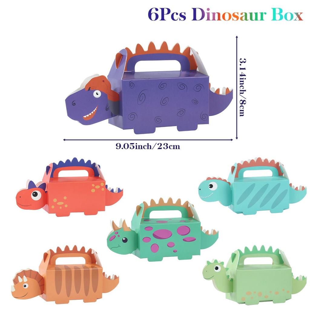 Dinosaurier Süßigkeitenboxen Happy Birthday Party Deko Kinder Geschenkverpackungsbox Dinosaurier Partyzubehör Baby Shower Geschenke Box Tasche Deko