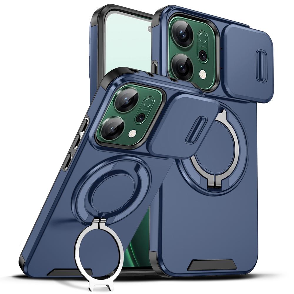 For Reno 14F 5G Case Luxury Magnetic Wireless Charge For Magsafe Case For OPPO Reno 14F 14 F Reno14F Stand Holder Armor Cover