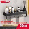Bathroom Wall Shelf Aluminum Black For Shower And Toilet Storage