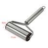 Rodillo de acero inoxidable de doble cabezal antiadherente para masa de repostería, ideal para preparar dumplings, fideos, pizzas y pasteles.